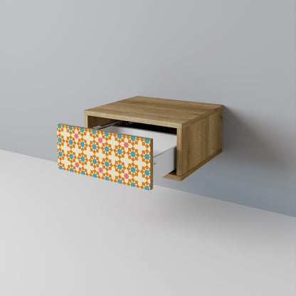 Comodino FLORAL DECOR in effetto rovere