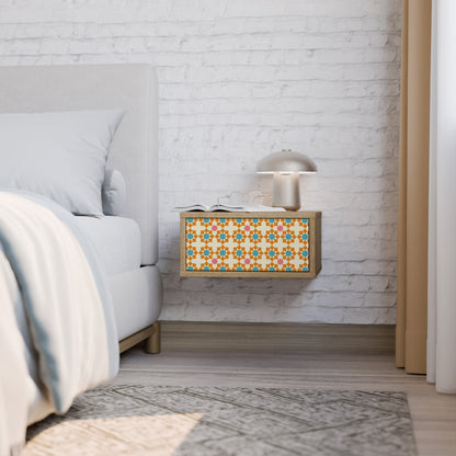 Comodino FLORAL DECOR in effetto rovere