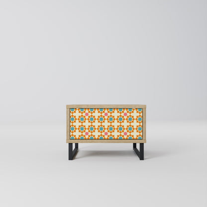 Comodino FLORAL DECOR in effetto rovere