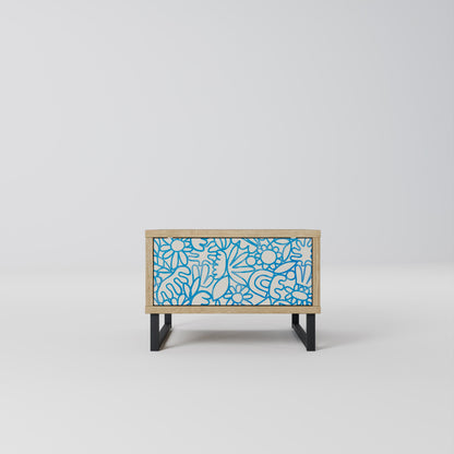 BLOOMY MORNING Nightstand in Oak Effect
