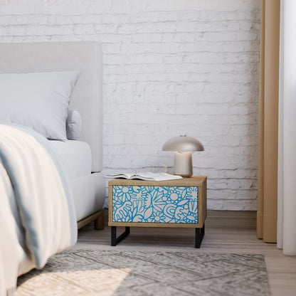 BLOOMY MORNING Nightstand in Oak Effect