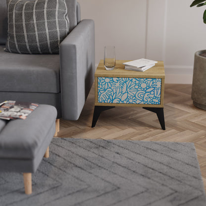 BLOOMY MORNING Nightstand in Oak Effect