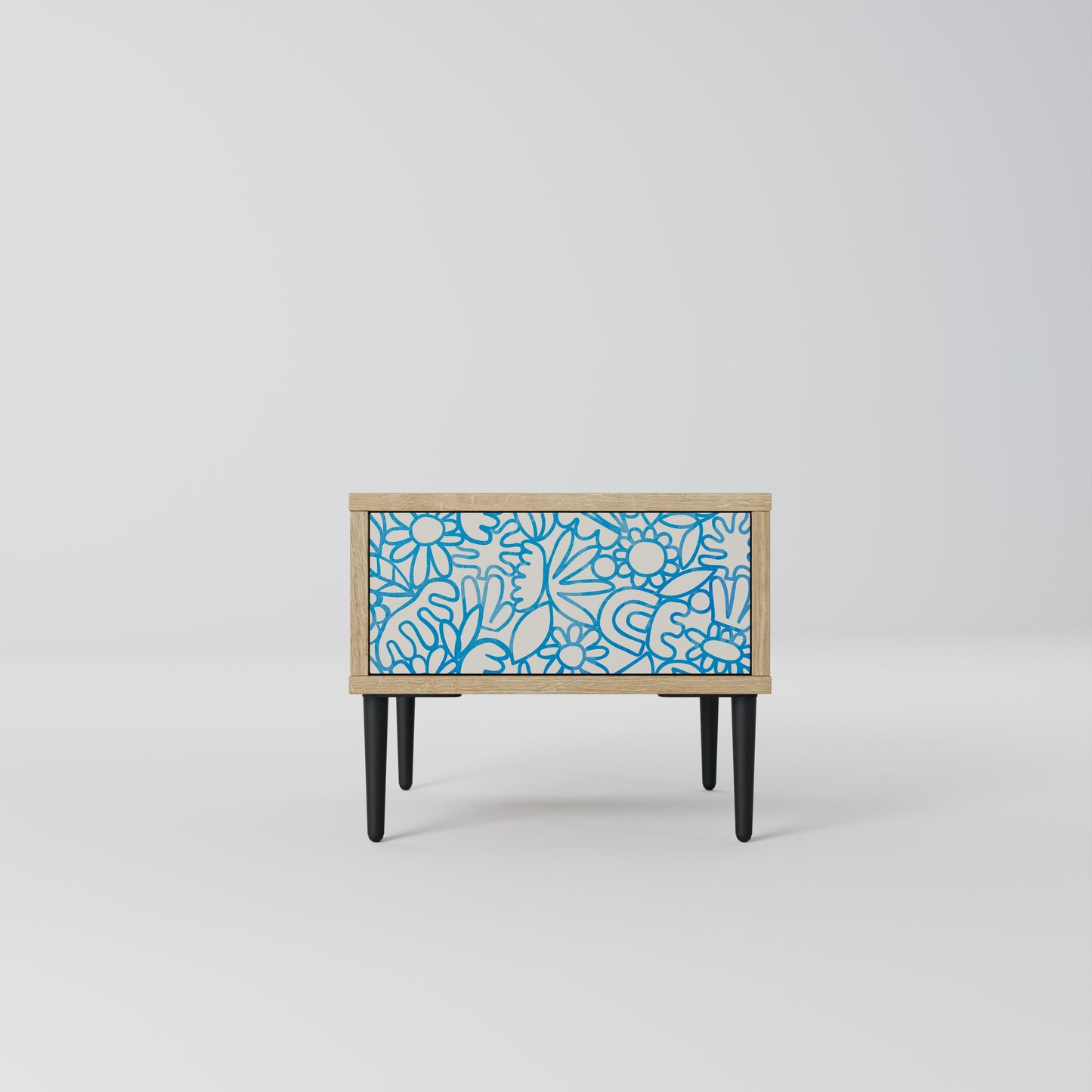 BLOOMY MORNING Nightstand in Oak Effect