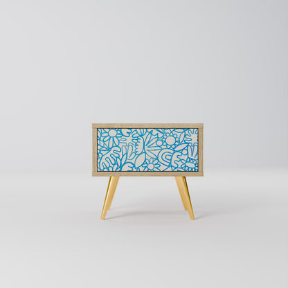 BLOOMY MORNING Nightstand in Oak Effect