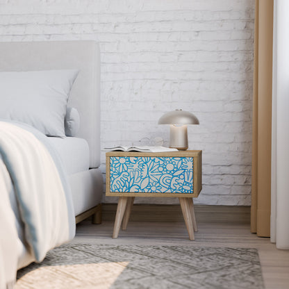 BLOOMY MORNING Nightstand in Oak Effect