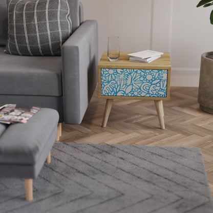 BLOOMY MORNING Nightstand in Oak Effect