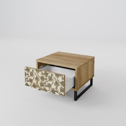 Comodino ALMONDINE SONGBIRD in effetto rovere