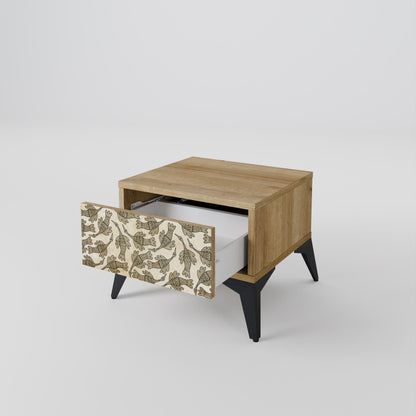 Comodino ALMONDINE SONGBIRD in effetto rovere