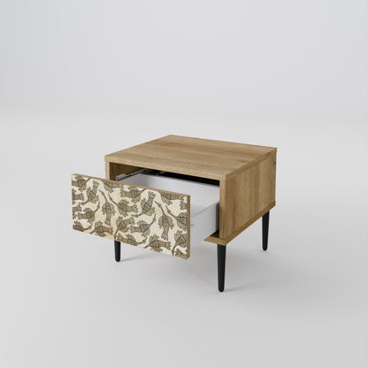 Comodino ALMONDINE SONGBIRD in effetto rovere
