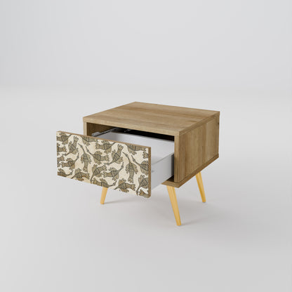 Comodino ALMONDINE SONGBIRD in effetto rovere
