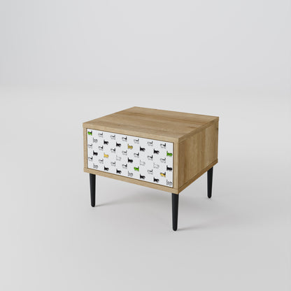 CATS COMPILATION Nightstand in Oak Effect