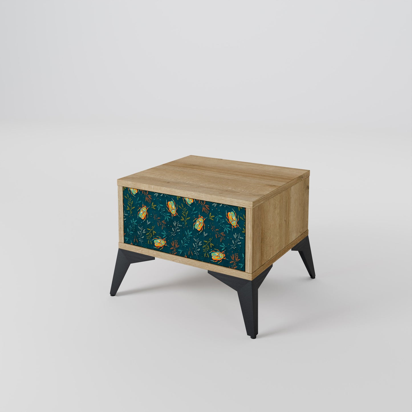 Comodino AUTUMN INSETTI in effetto rovere