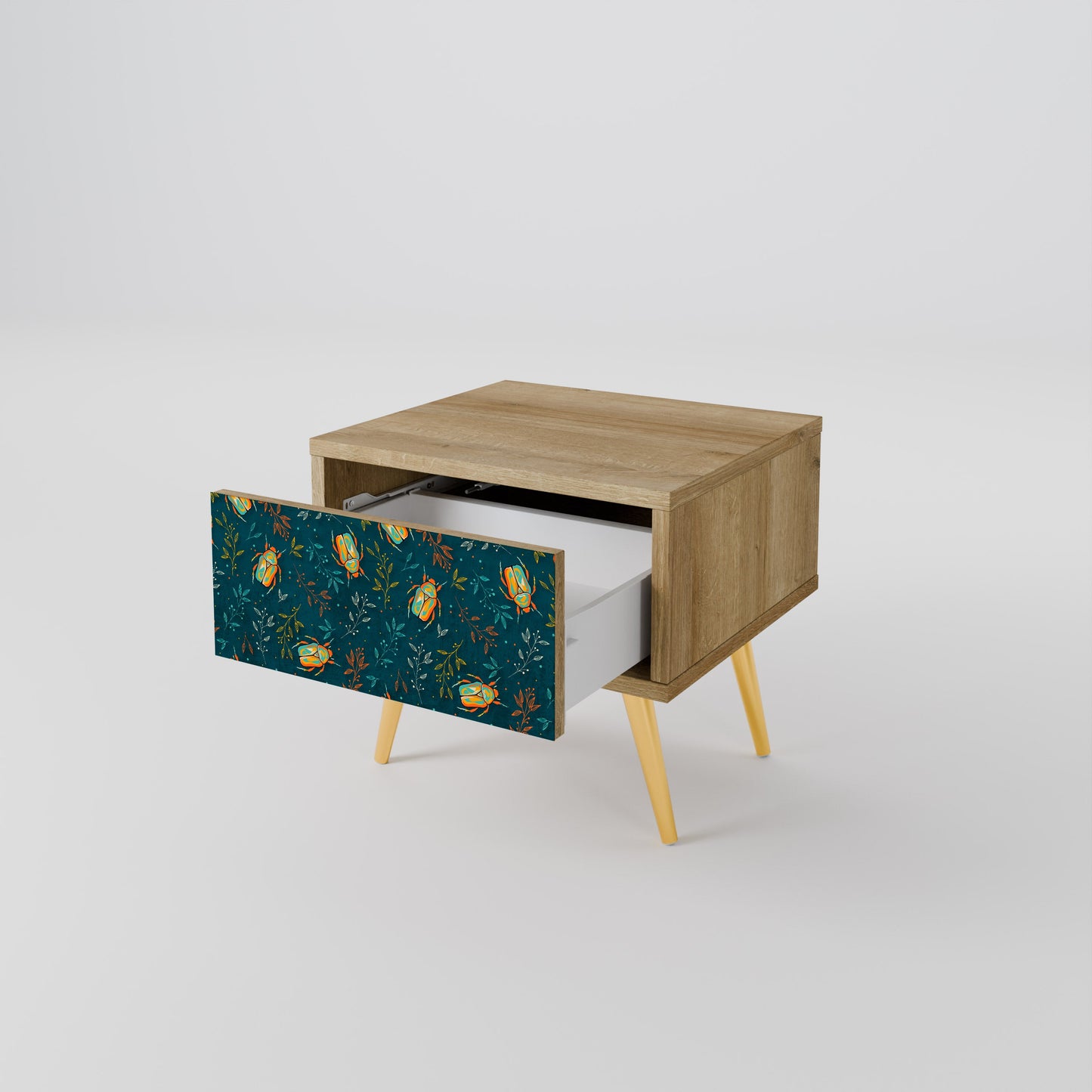Comodino AUTUMN INSETTI in effetto rovere