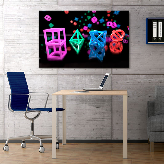 GAMER GLOWING ICONS Stampa su tela orizzontale