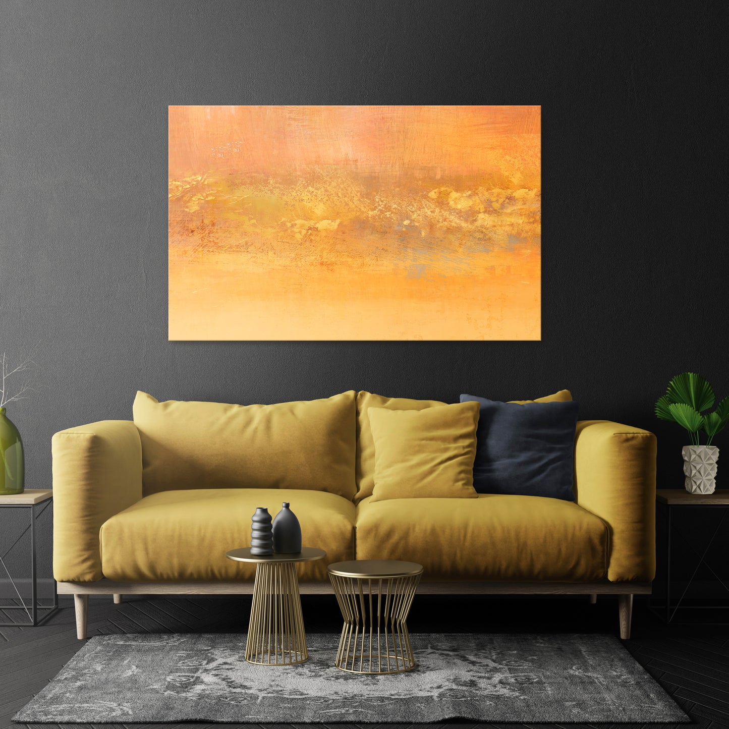ORANGE IMPRESSION Stampa su tela orizzontale