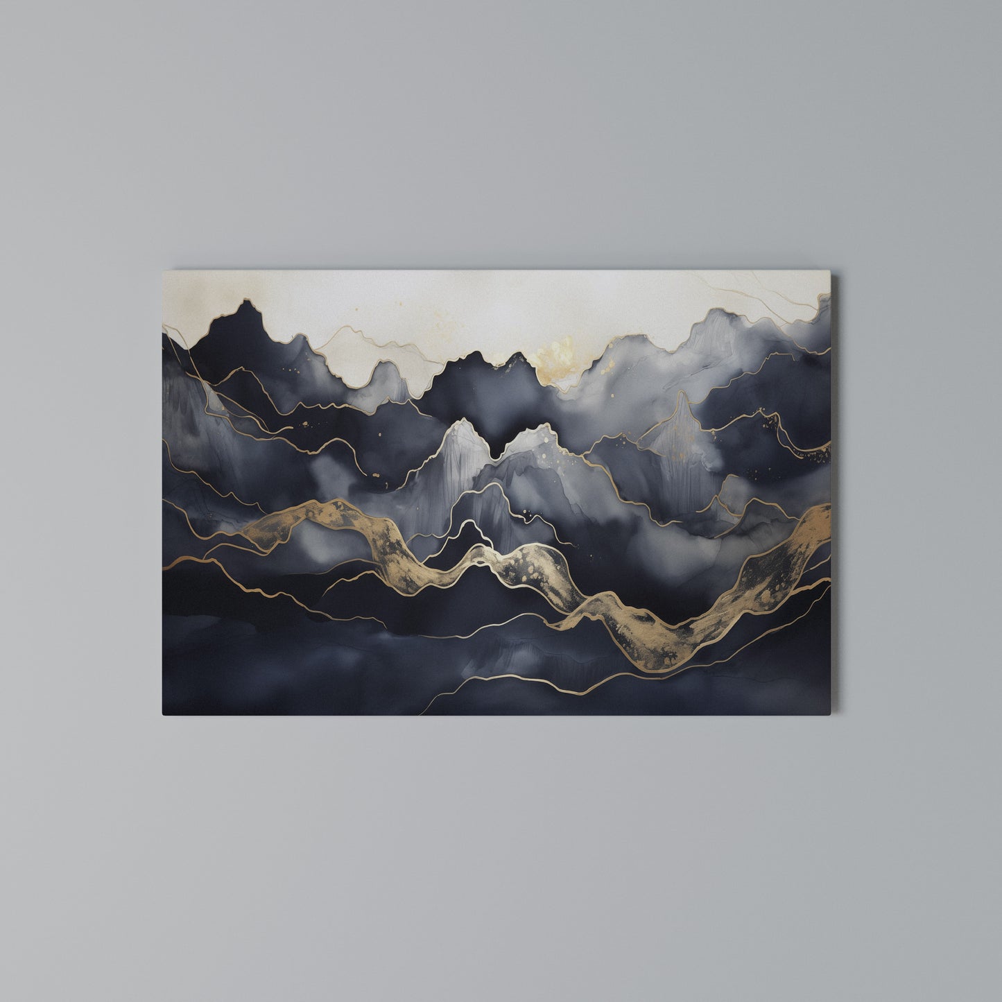 GOLDEN ALPINE BLISS Stampa su tela orizzontale
