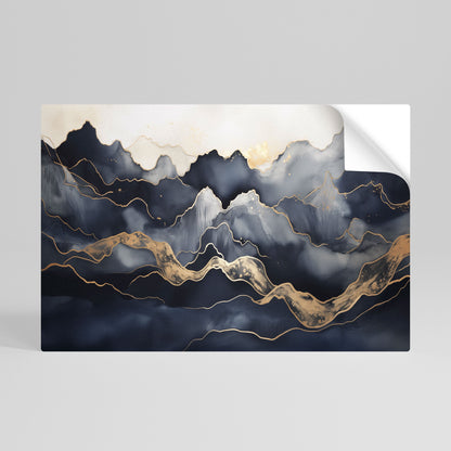 Poster orizzontale staccabile e attaccabile GOLDEN ALPINE BLISS