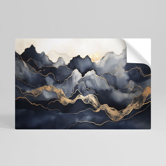 Poster orizzontale staccabile e attaccabile GOLDEN ALPINE BLISS