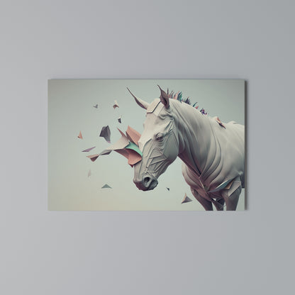 FUTURISTIC HORSE Stampa su tela orizzontale