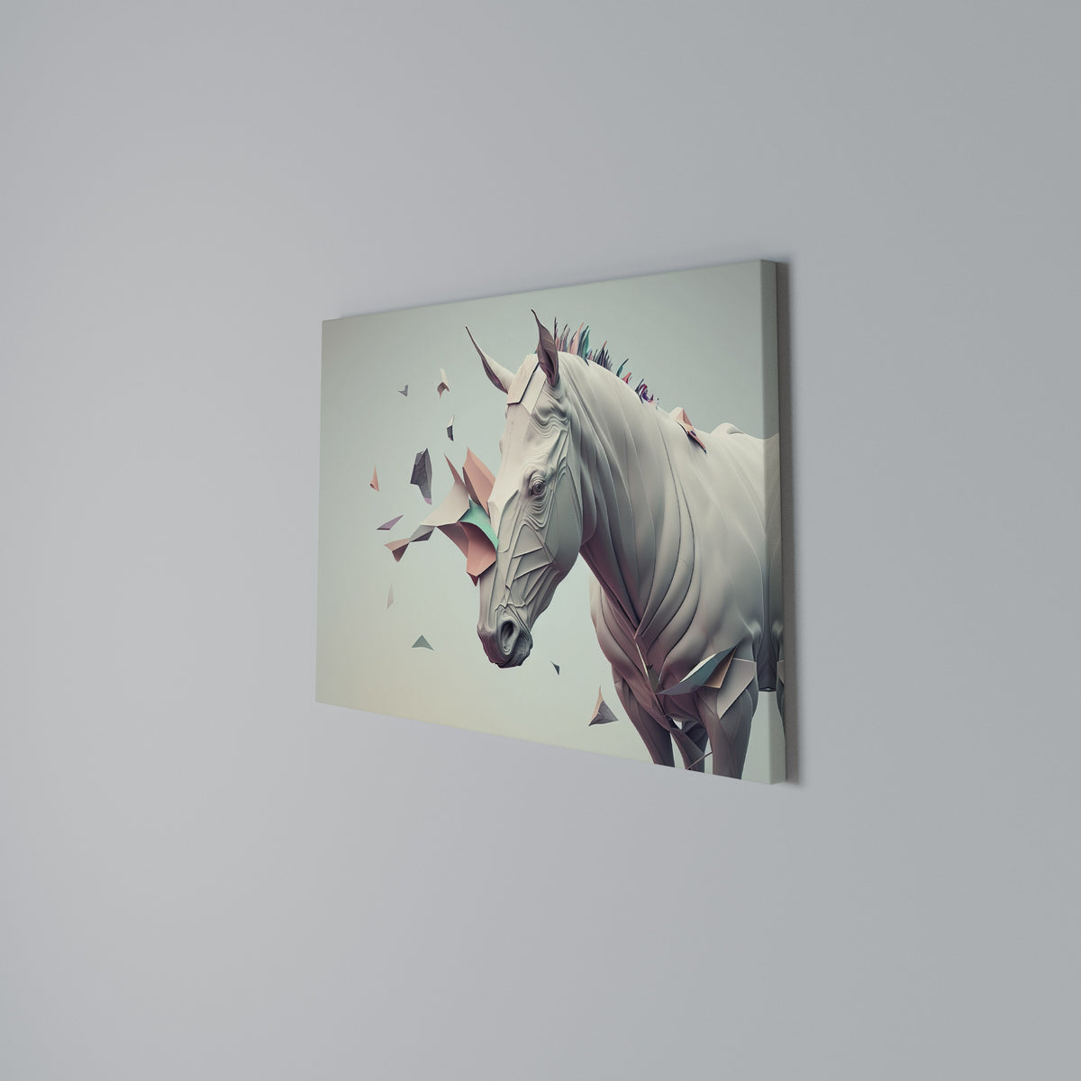 FUTURISTIC HORSE Stampa su tela orizzontale