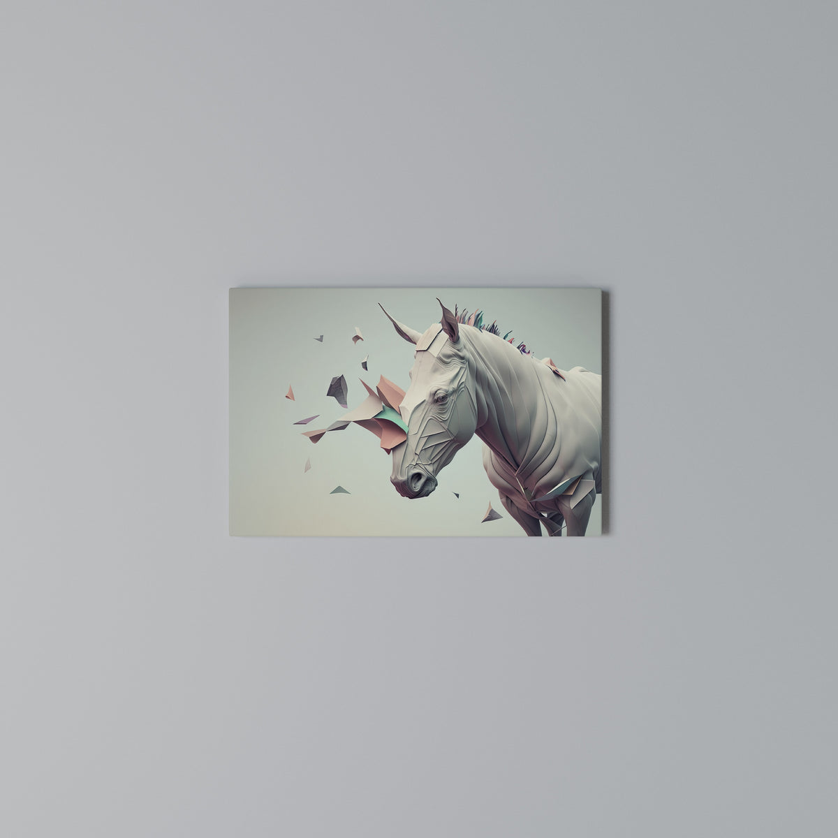 FUTURISTIC HORSE Stampa su tela orizzontale