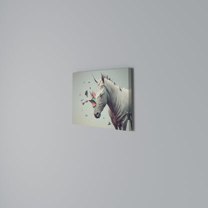 FUTURISTIC HORSE Stampa su tela orizzontale