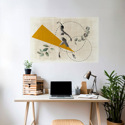 MOVIMENTO TRIANGOLARE Poster orizzontale staccabile e attaccabile
