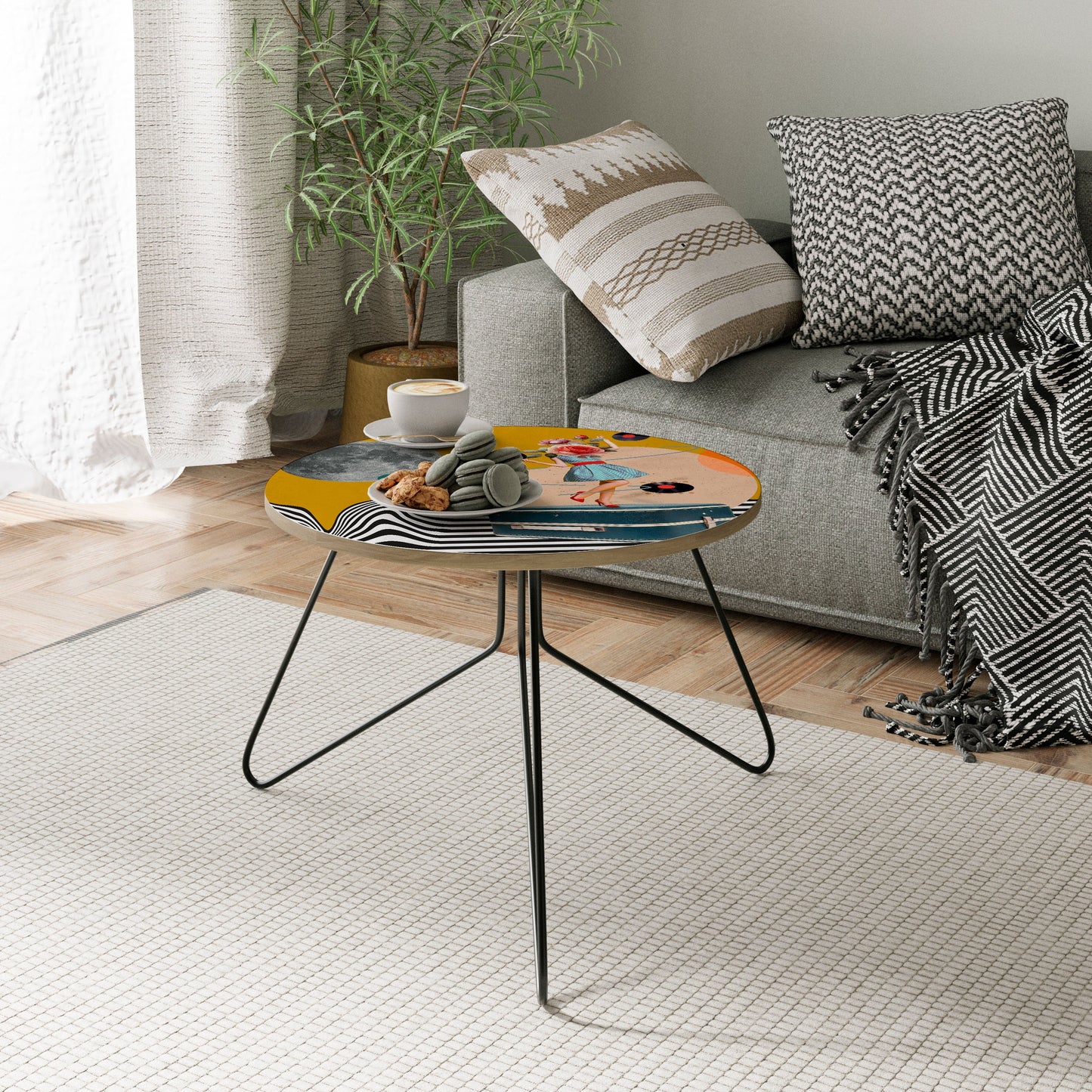 Tavolino da caffè piccolo VINYL RETROSPECTION