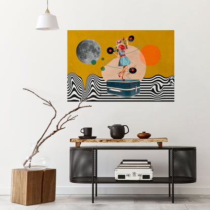 Poster orizzontale staccabile e attaccabile VINYL RETROSPECTION