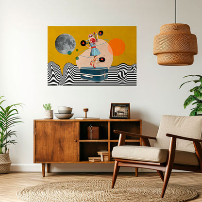 Poster orizzontale staccabile e attaccabile VINYL RETROSPECTION