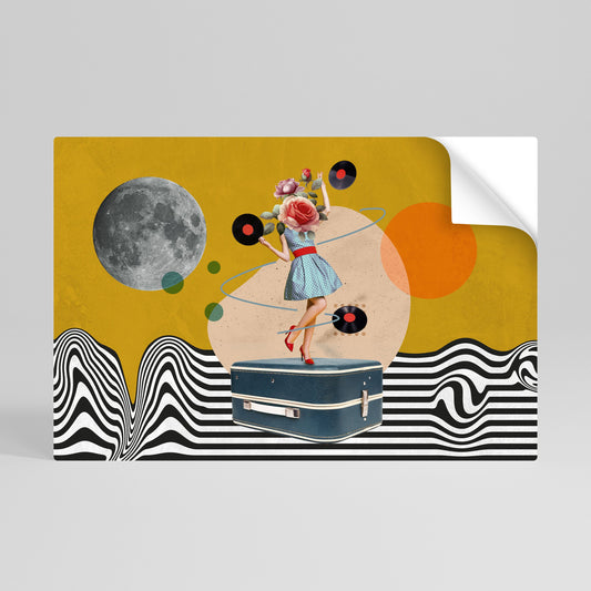 Poster orizzontale staccabile e attaccabile VINYL RETROSPECTION