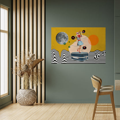 Poster orizzontale staccabile e attaccabile VINYL RETROSPECTION