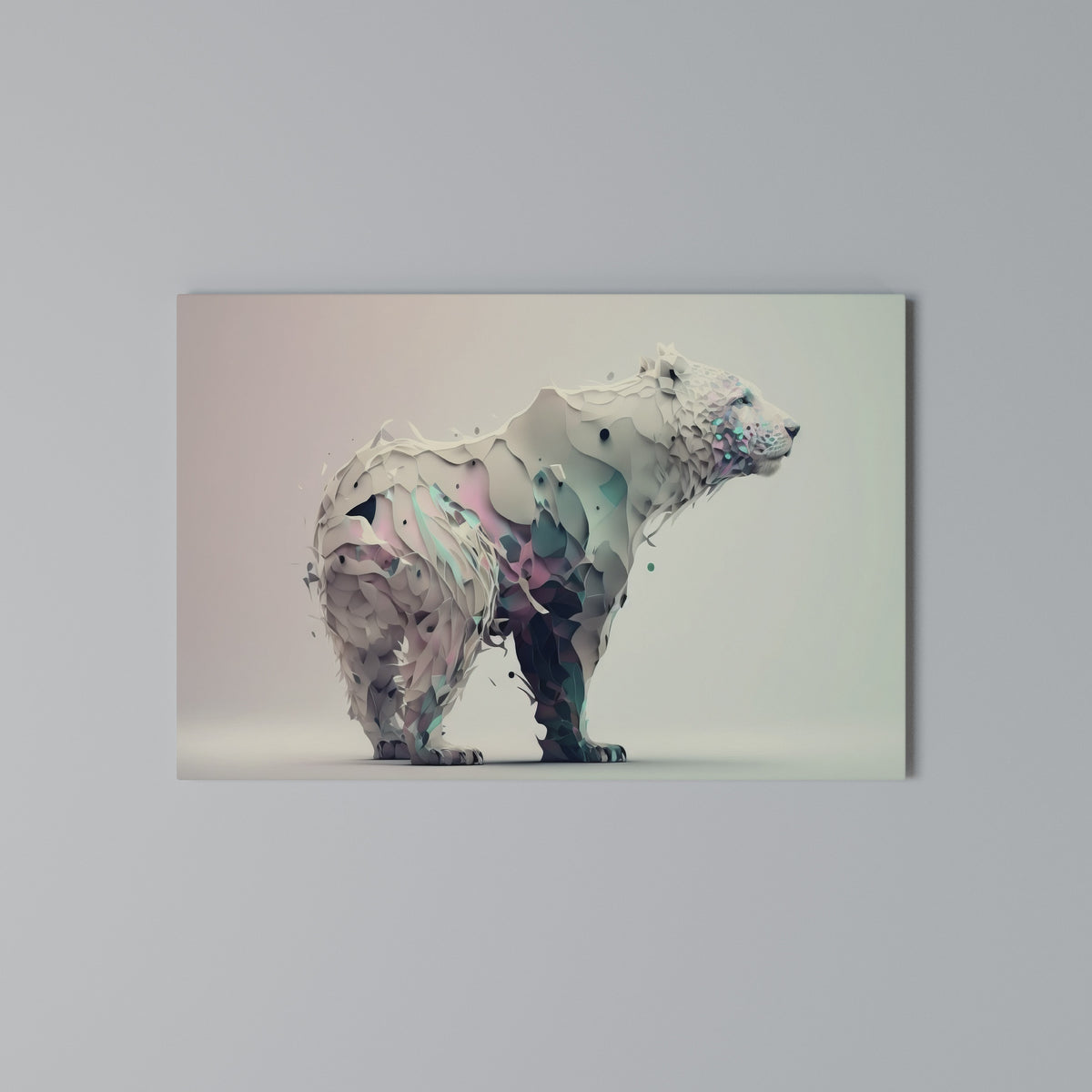 FUTURISTIC BEAR Stampa su tela orizzontale