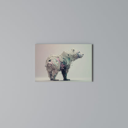 FUTURISTIC BEAR Stampa su tela orizzontale