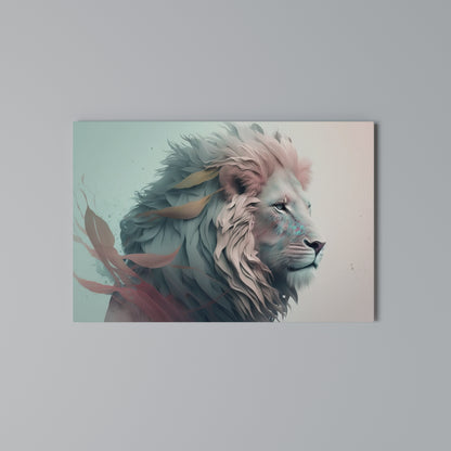 LUMINOUS LION MAJESTY Stampa su tela orizzontale