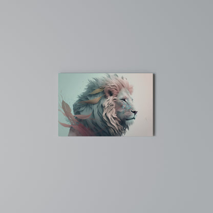 LUMINOUS LION MAJESTY Stampa su tela orizzontale