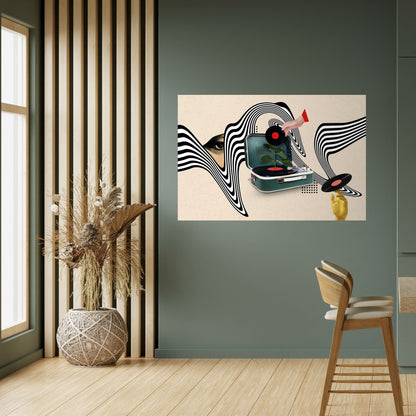 Poster orizzontale staccabile e attaccabile VARIAZIONE IN VINILE
