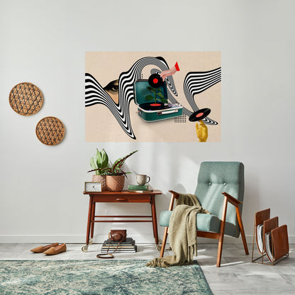 Poster orizzontale staccabile e attaccabile VARIAZIONE IN VINILE