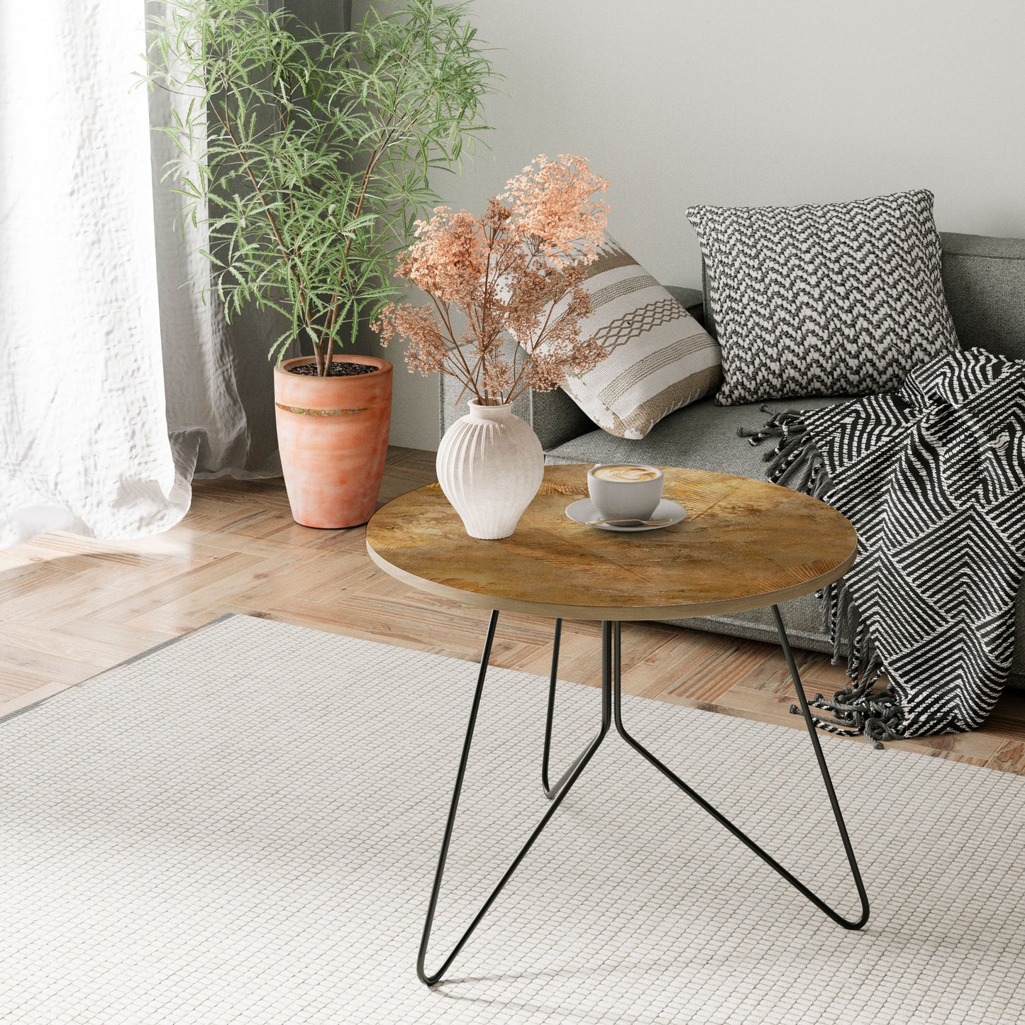 GILDED LEAF CASCADE Coffee Table 69