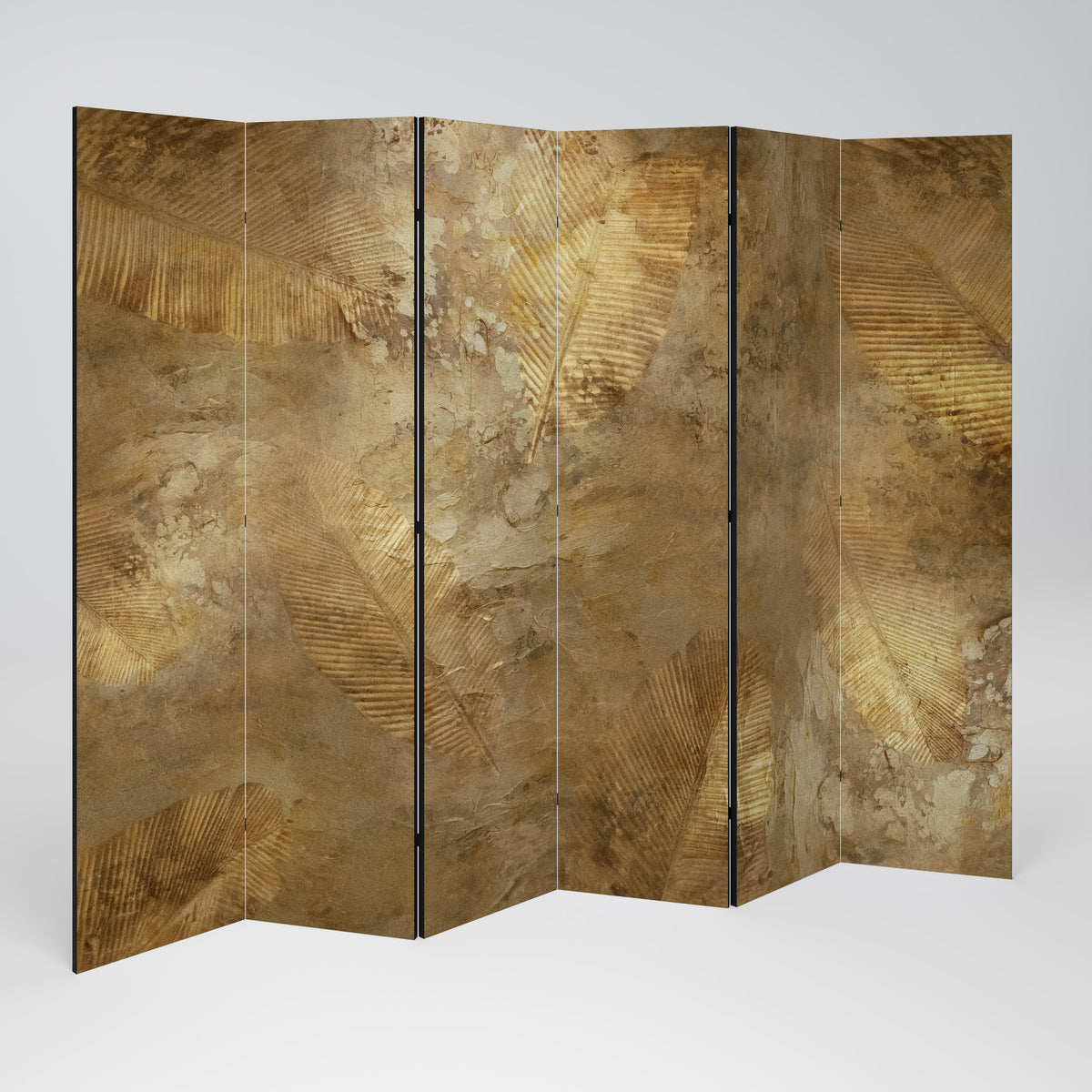 GILDED LEAF CASCADE Paravento Decorativo a 6 Pannelli
