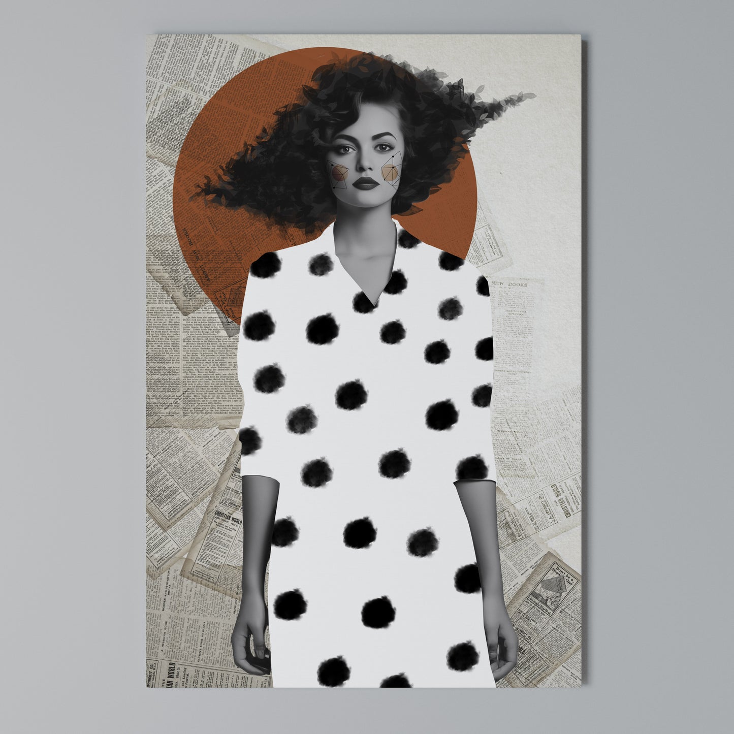 CLASSIC COOL DOTS Stampa su Tela Verticale
