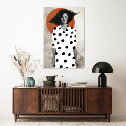 CLASSIC COOL DOTS Stampa su tela verticale