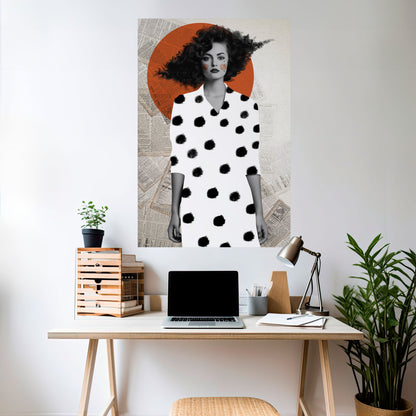 Poster verticale staccabile e attaccabile CLASSIC COOL DOTS