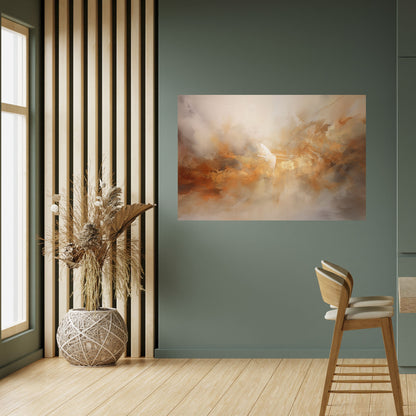AMBER WHISPERS Poster orizzontale staccabile e attaccabile