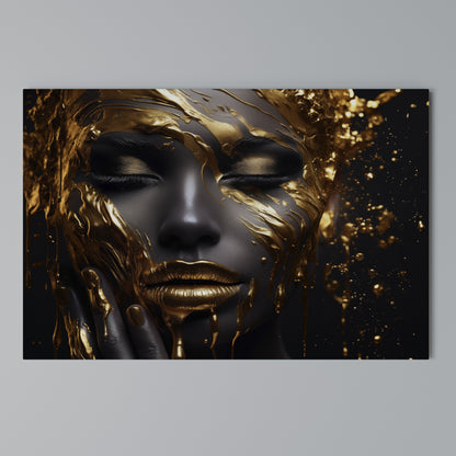 GOLDEN GODDESS Stampa su tela orizzontale