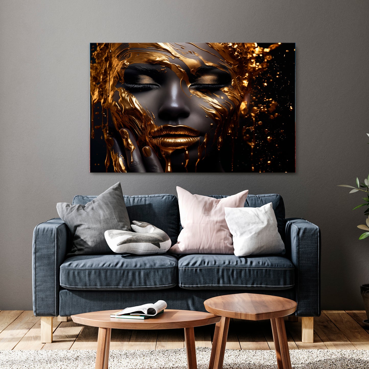 GOLDEN GODDESS Stampa su tela orizzontale