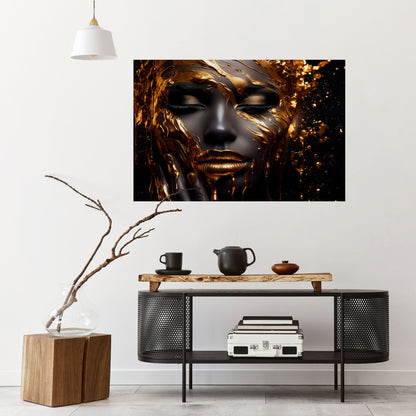 Poster orizzontale staccabile e attaccabile GOLDEN GODDESS