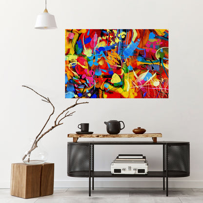 Poster orizzontale staccabile e attaccabile "ABSTRACT RHAPSODY"