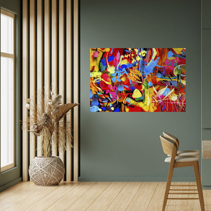 Poster orizzontale staccabile e attaccabile "ABSTRACT RHAPSODY"