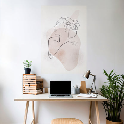 Poster verticale staccabile e attaccabile GRACEFUL LINES